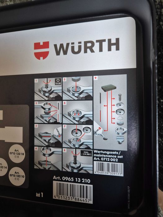 Zestaw kluczy Würth Zebra Quality 1/2 cala nasadki Torx