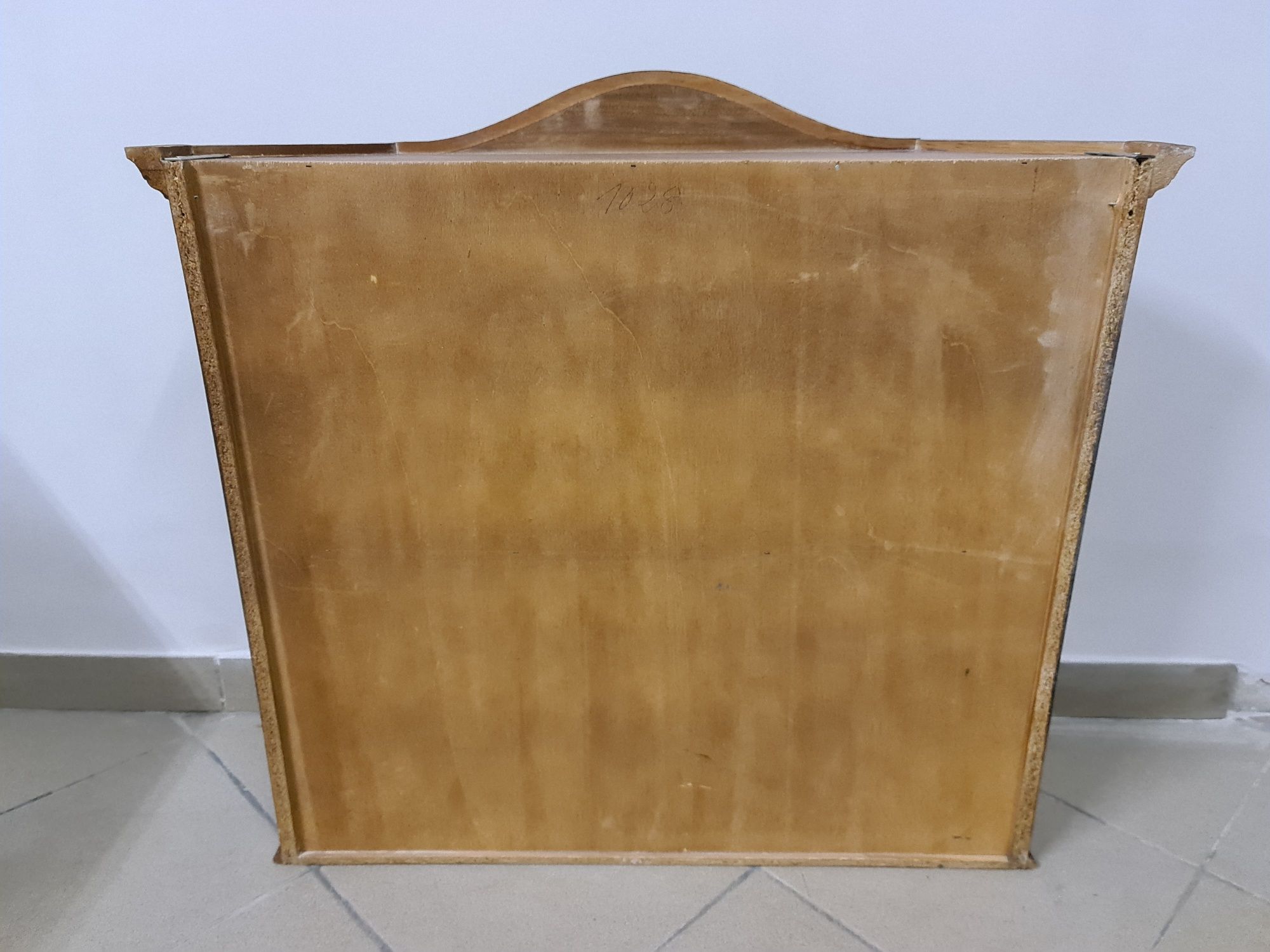 Witryna mahoń litego drewno 77x72x20 cm