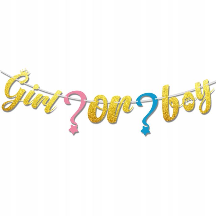 Oro Party Balonowa dekoracja na Baby Shower Chłopak czy Dziewczyna