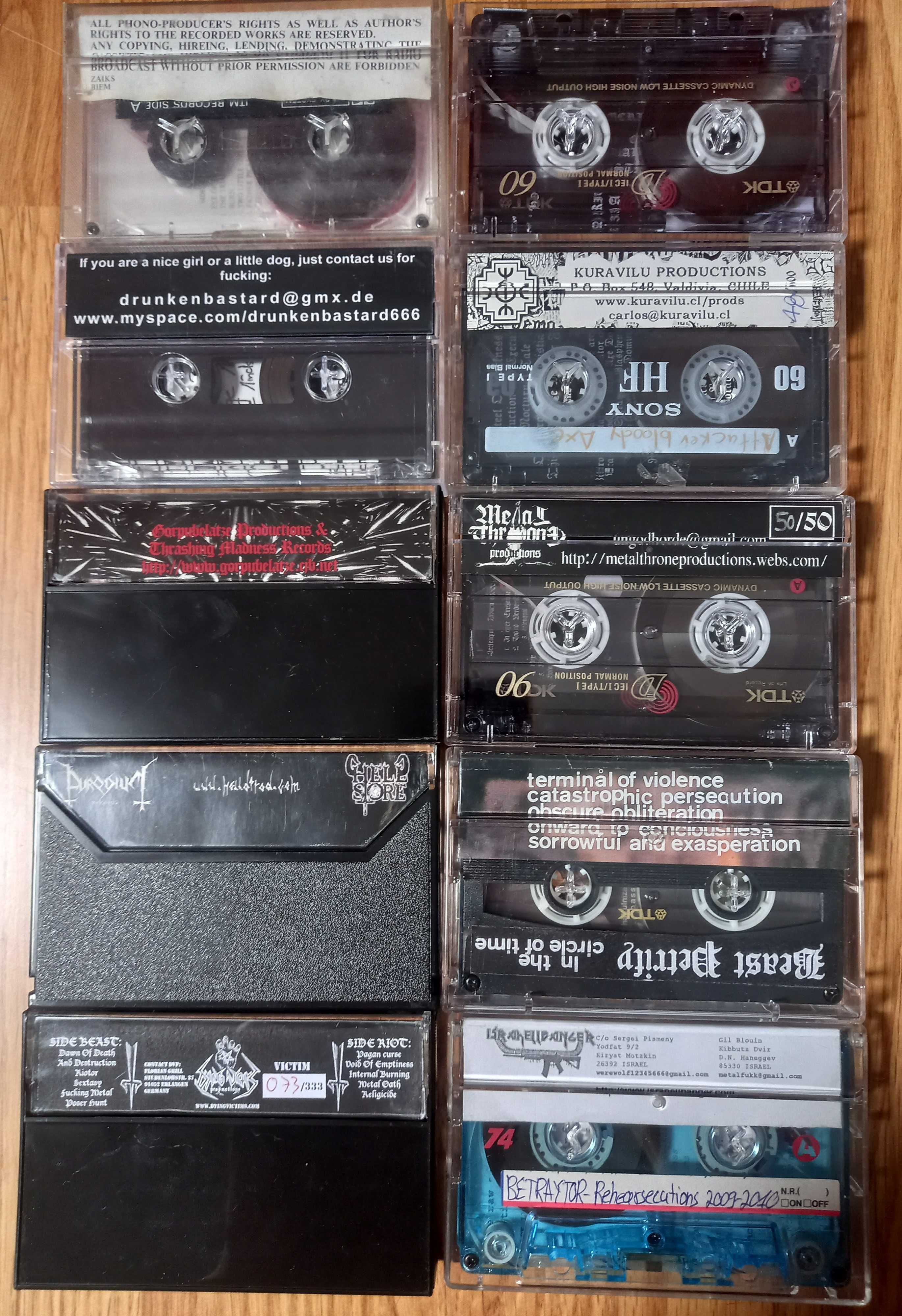 Cassetes Heavy Black Death Thrash Metal