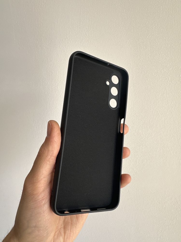 Etui silicon czarne + SZKŁO hartowane do Samsung A05s