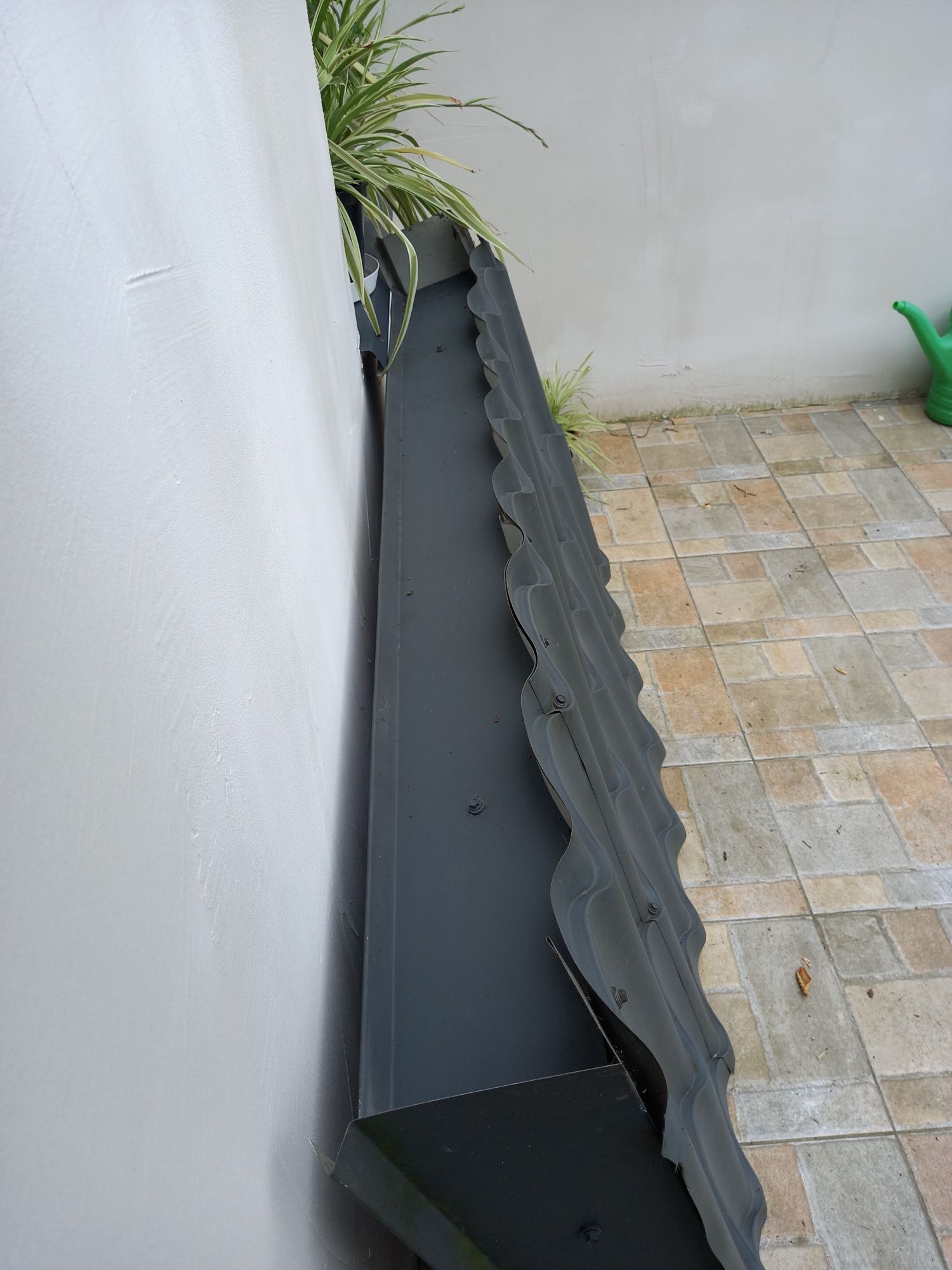 Daszek z blachodachówki nad wejście 155x80