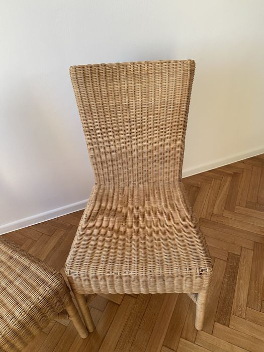 Dwa krzesła - wiklina rattan