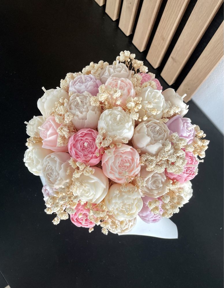 Flower box z swiec sojowych