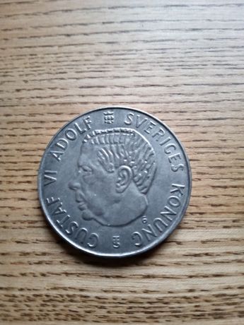 Монета серебро 5 крон 1955 г. Швеция