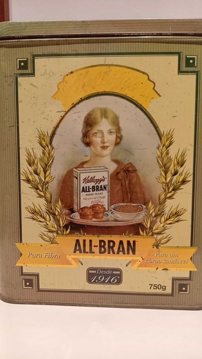 Antiguidade - Caixa metálica Kellog's All-Bran