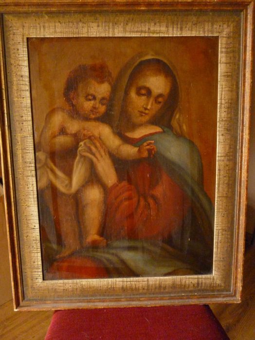 Stary obraz Matka Boza z Jezusem