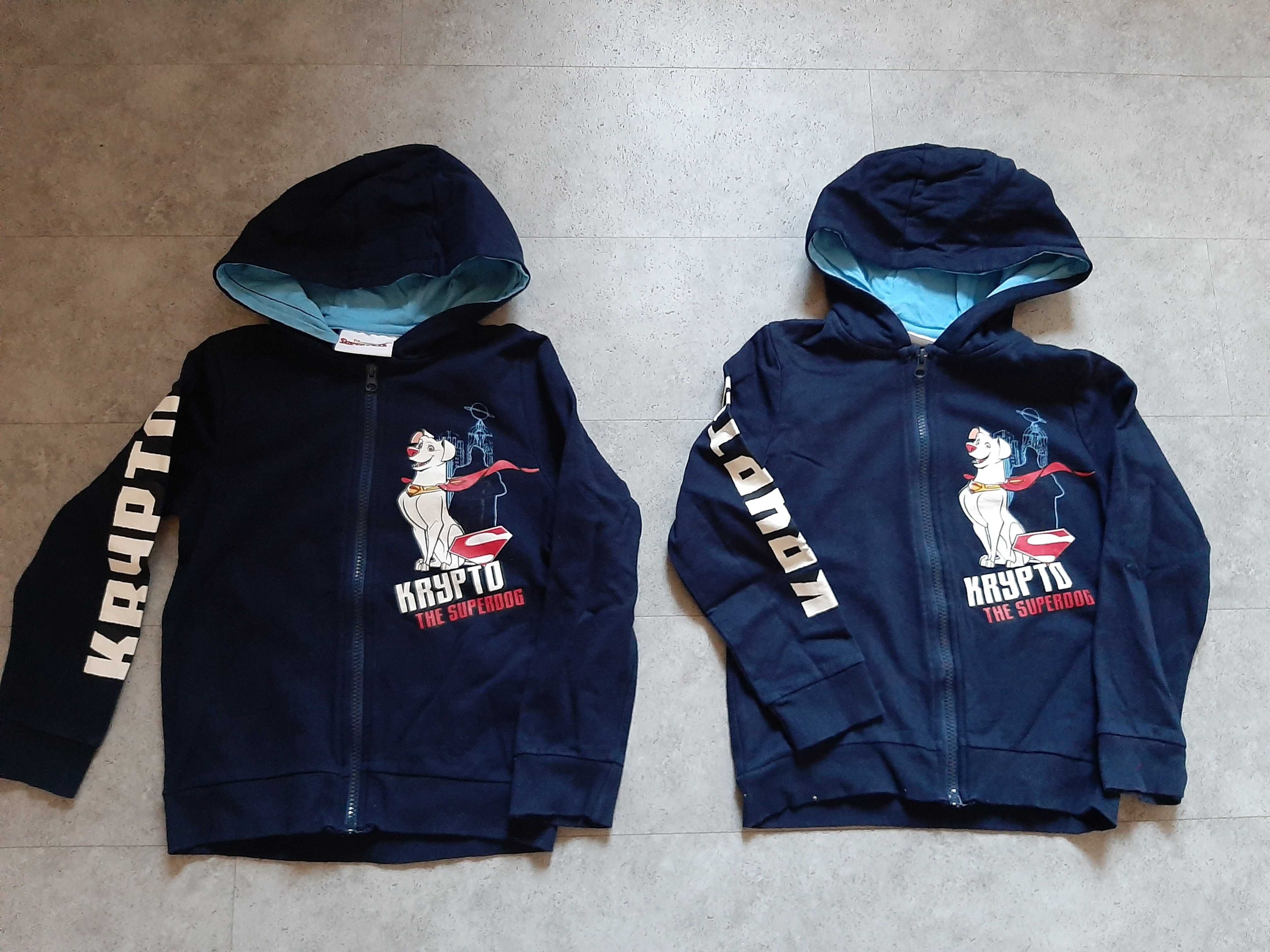 Bluzy z kapturem r.128 bliźniaki