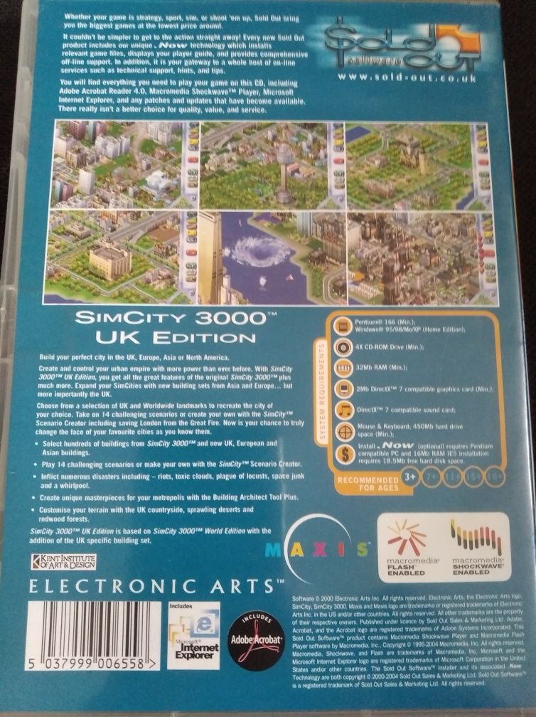 Gra SIM CITY 3000 UK Edition PC