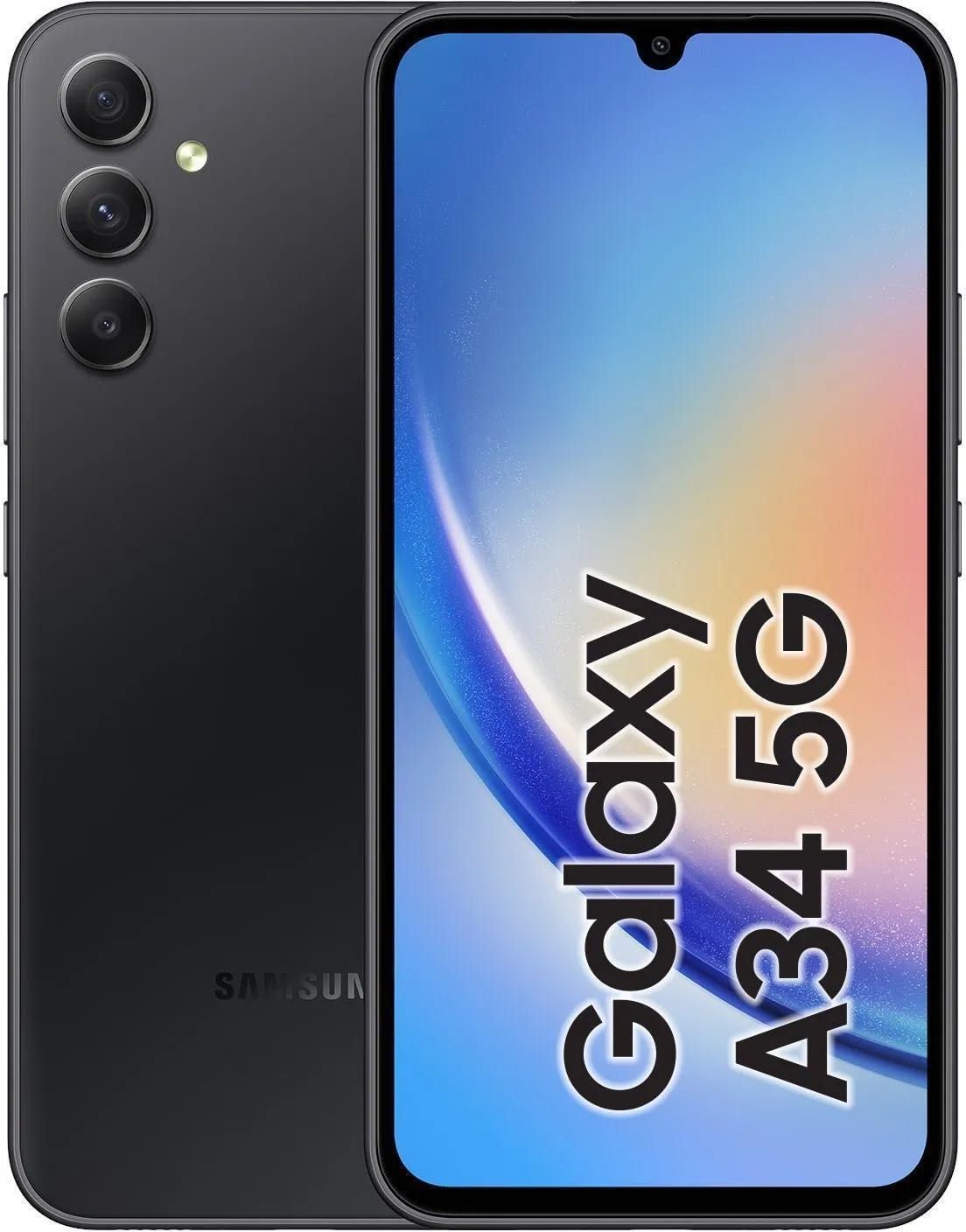 Samsung A34 5G SM-A346B/DSN 6GB/128GB Graphite, Polska Dystrybucja