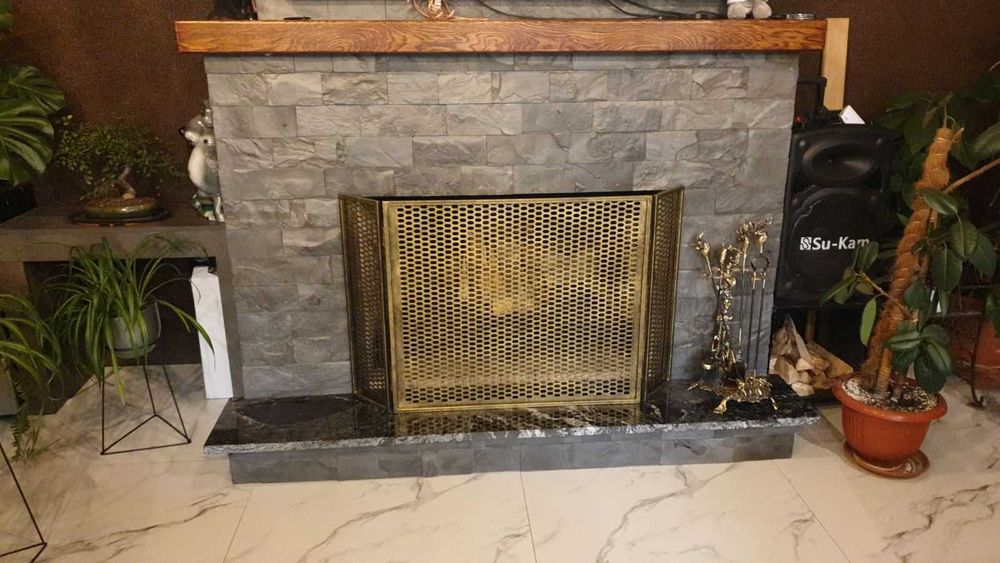 Каминный экран, каминный набор