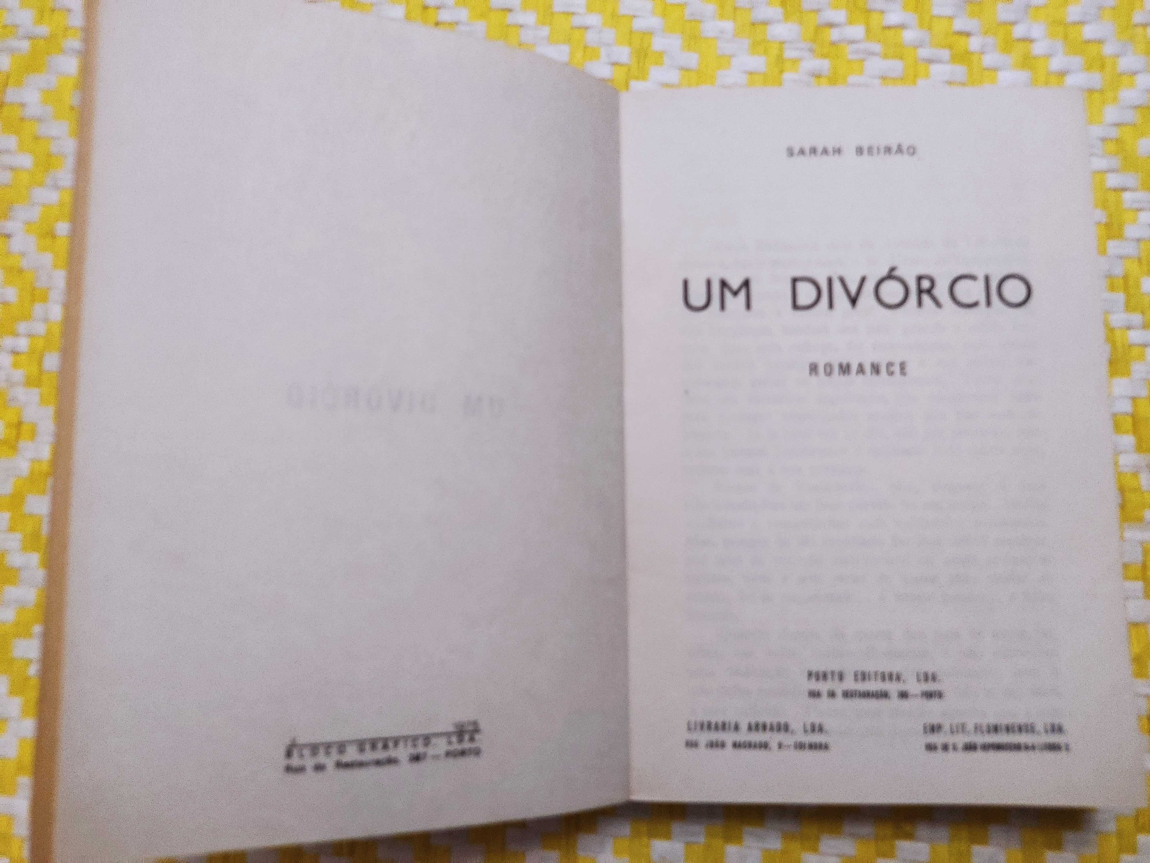 UM DIVÓRCIO
Sarah Beirão
Editora: Porto Editora