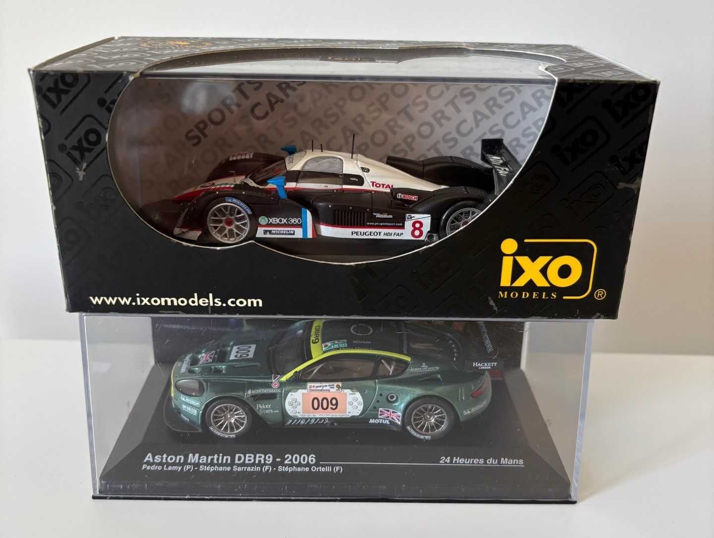 1:43 Pedro Lamy IXO Peugeot 908 Hdi 2007 + Altaya Aston Martin 2006
