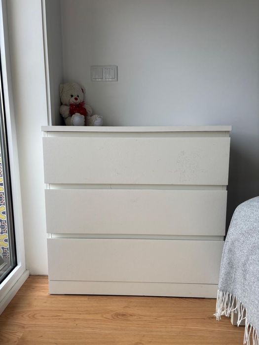 MALM Cómoda c/3 gavetas, branco, 80x78 cm IKEA