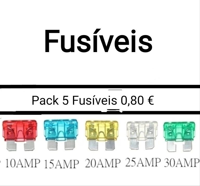 Fusíveis Auto desde 0,15€-Pack 5 Fusíveis 0,80€-Pack 7 Fusíveis 1,00€