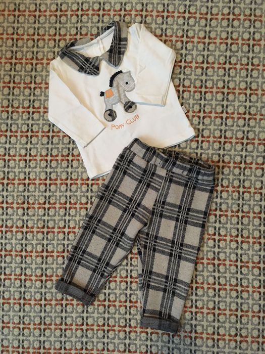 Kit camisa e calças. 6-9 meses.