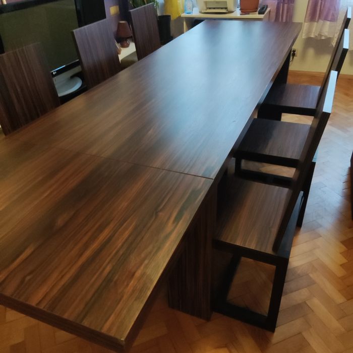 Stół 200x90 kolor Wenge +6 krzeseł