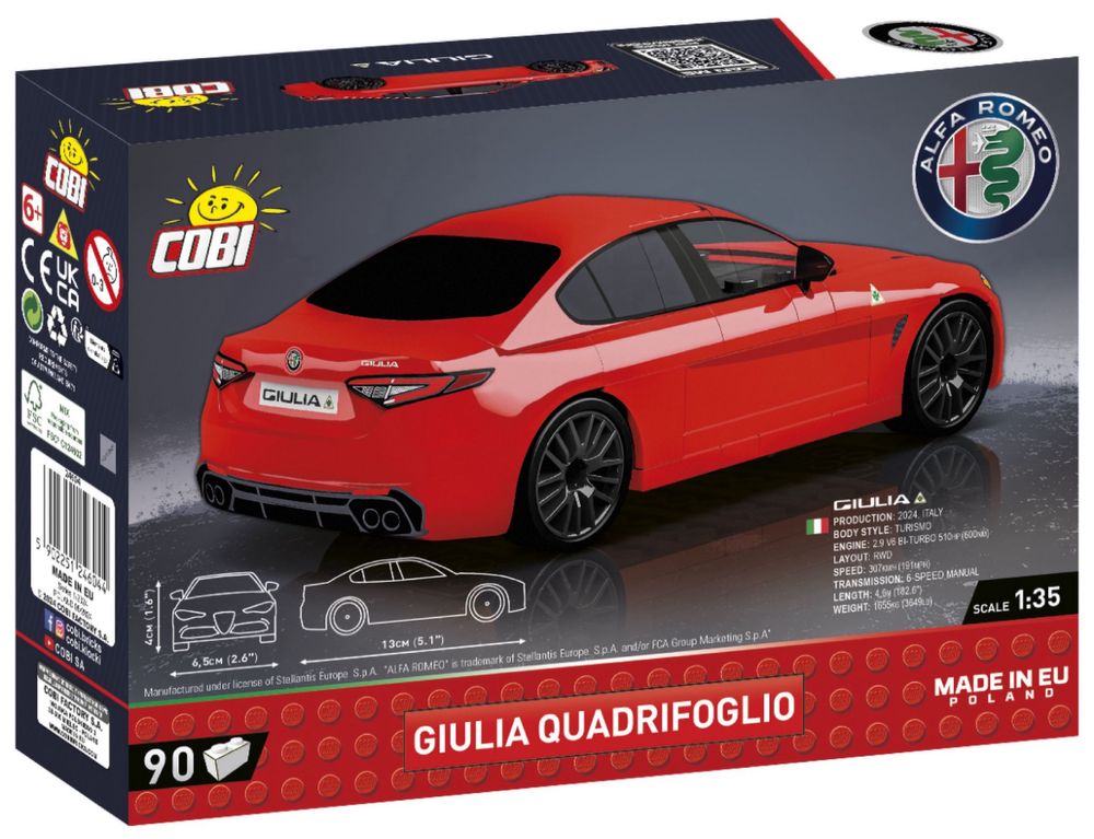 Samochód Alfa Romeo Giulia klocki cobi 24604