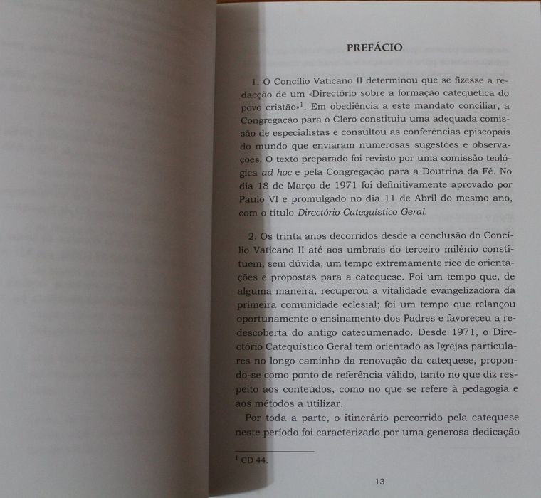 Livro "Directório Geral da Catequese" (1998)