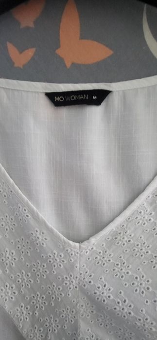 Top peplum em bordado inglês