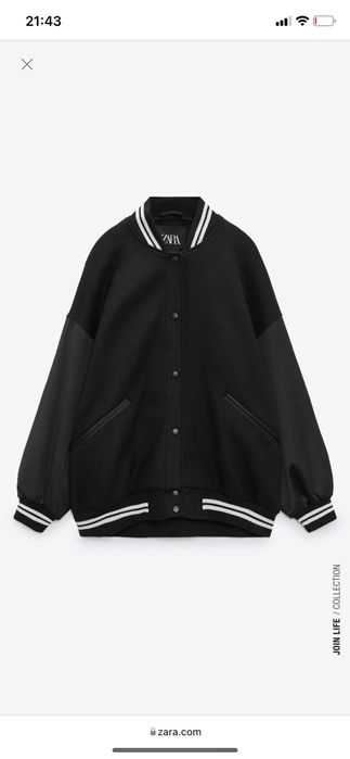Бомбер Zara шерстяний