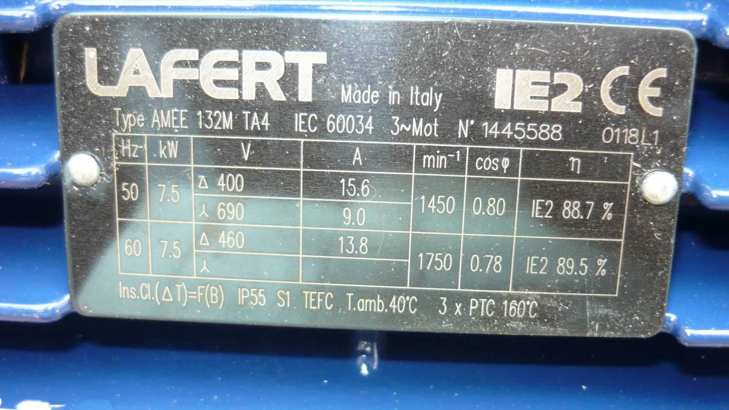 Nowy Silnik GRUNDFOS 7,5 kW Laffert Stopień Śrubowy Sprężarka GHH Rand