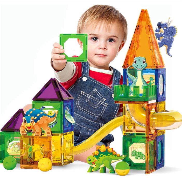 Klocki Magnetyczne Konstrukcyjne Zestaw 60 sztuk