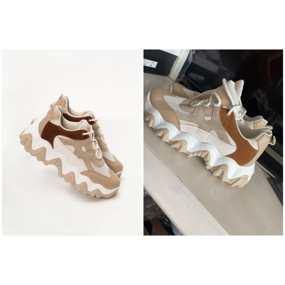 Sneakersy rozmiar 40  koturny nowe beżowe wysokie