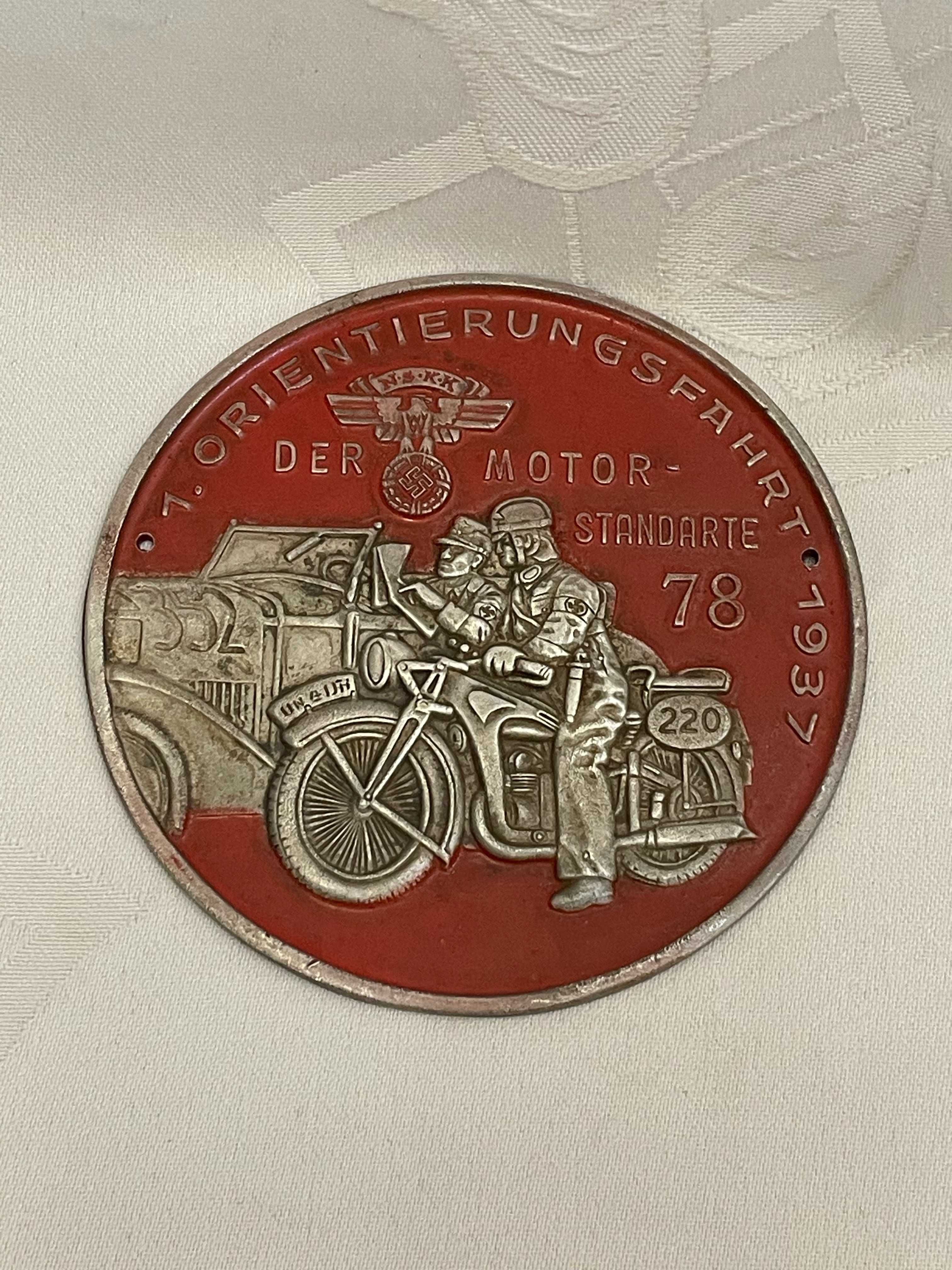 Niemiecka odznaka motocykl bmw 1937