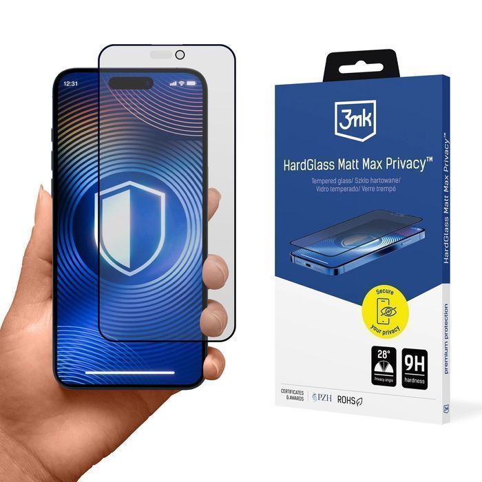 Matowe Szkło Hartowane do Apple iPhone 15 Plus / iPhone 16 Plus - 3mk