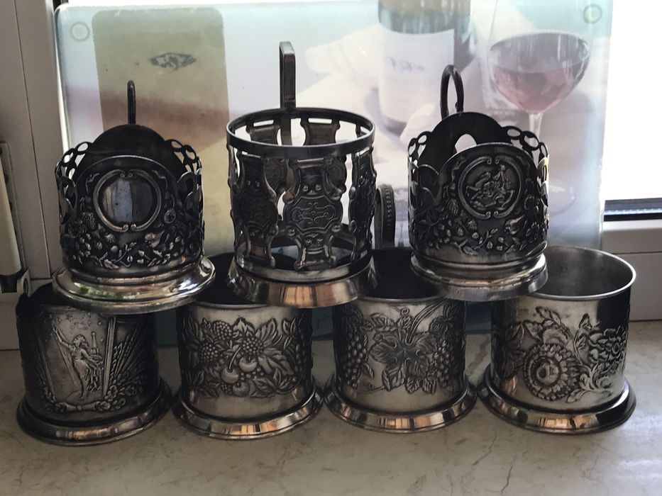 Подстаканники из СССР.Мельхиор.