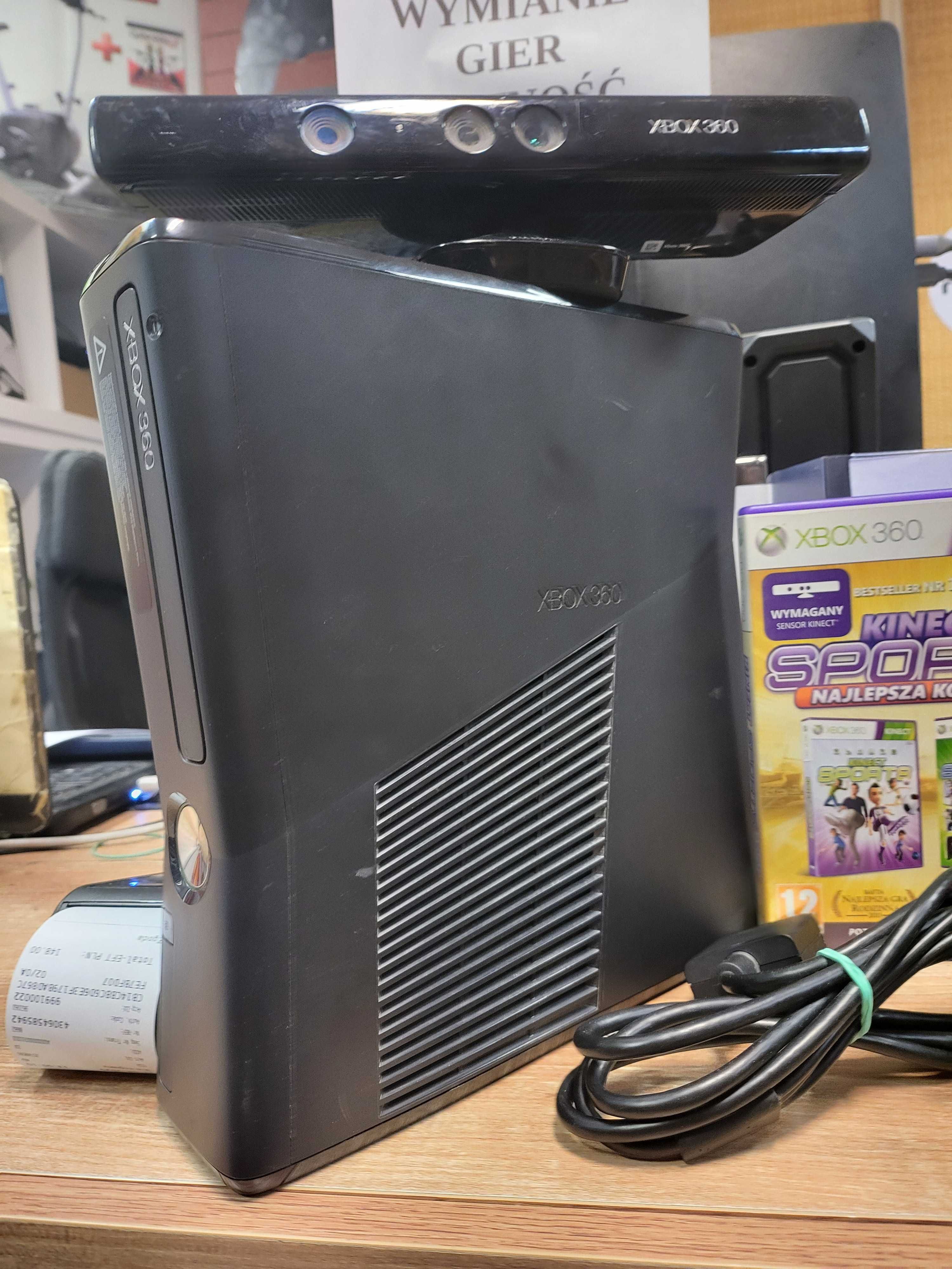 Konsola Xbox 360 Slim Kinect +Gry Prezent Wymiana SklepRetroWWA