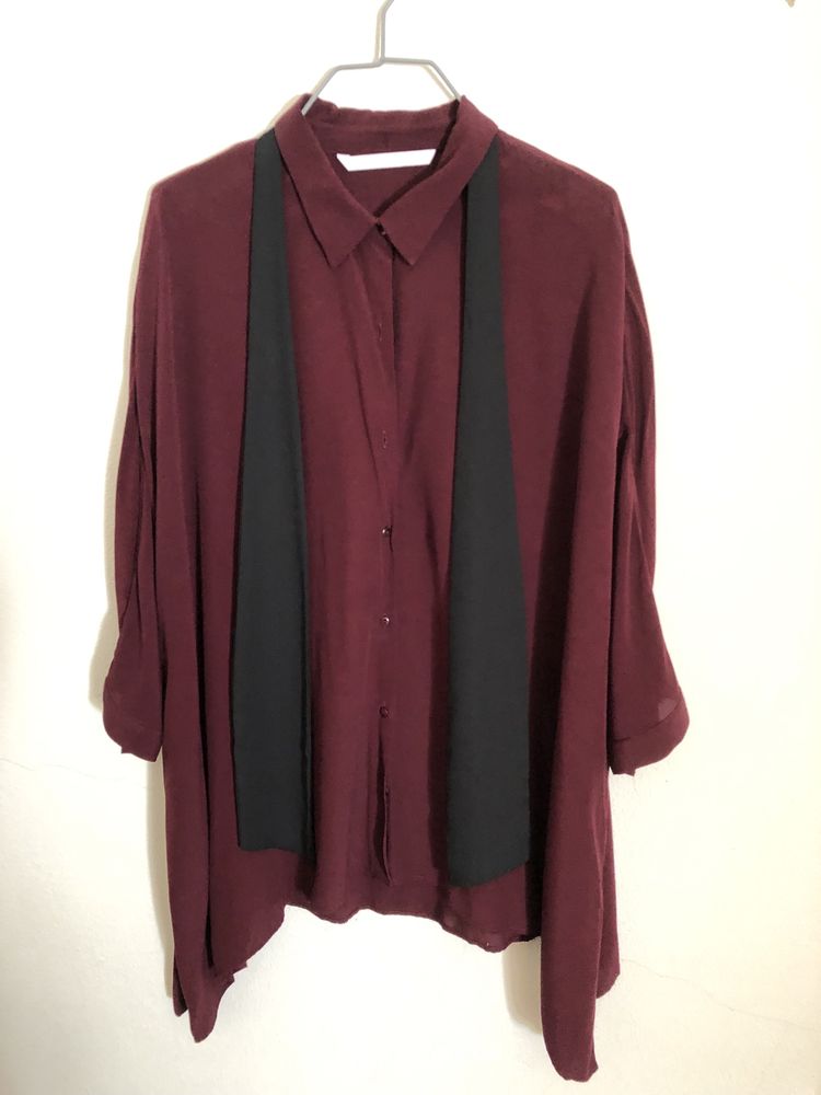 Camisa bordeaux “Zara”