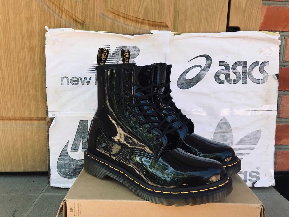 Ботинки Dr. Martens 1460 кожаные лакированные высокие