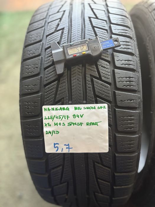 2x 225/45R17 94V NANKANG NK SNOW SV-2 opona zimowa M+S 3PMSF XL RANT
