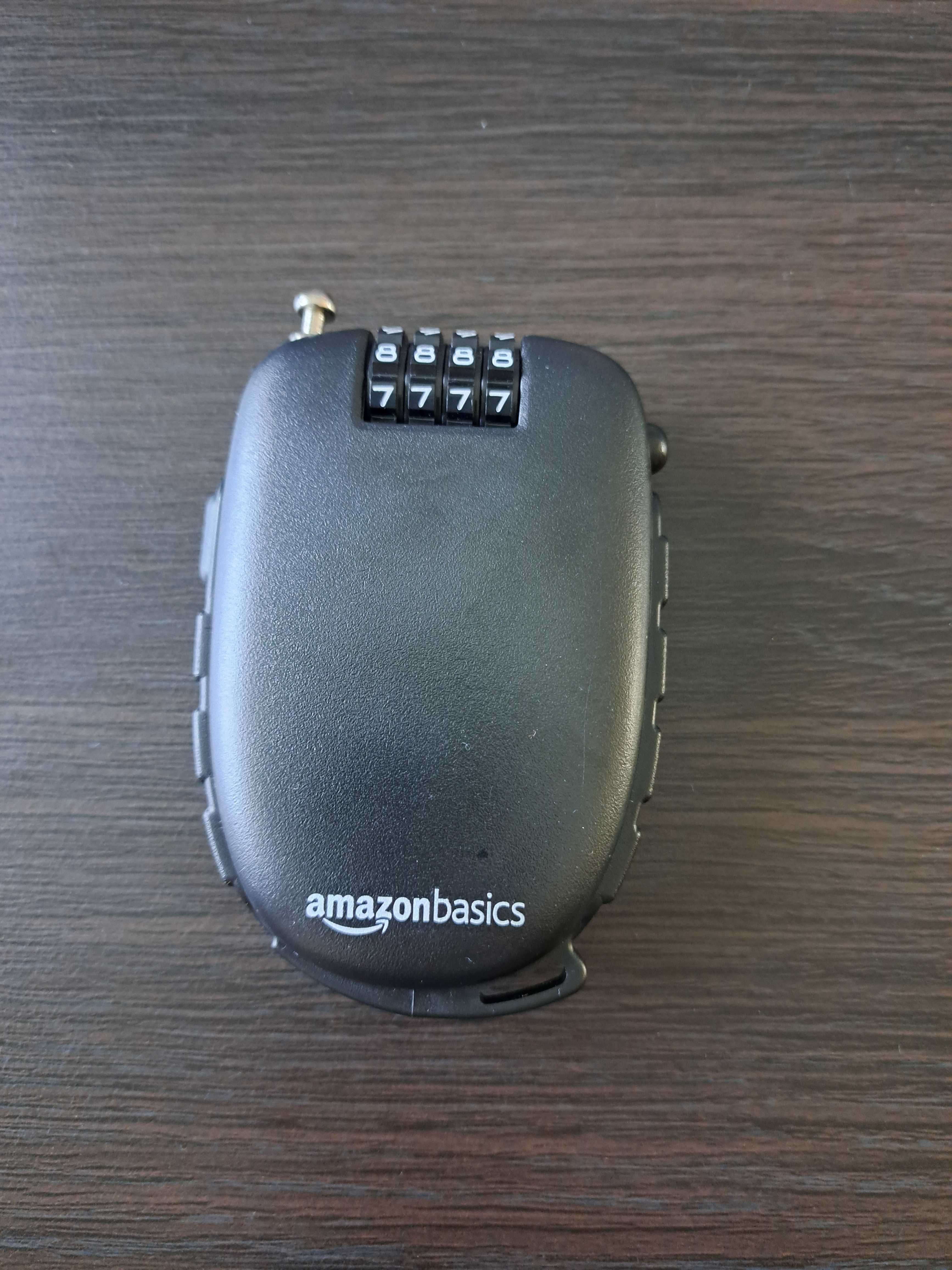 Zapięcia linki kłódki Zapięcie linka kłódka zabezpieczenie amazonbasic