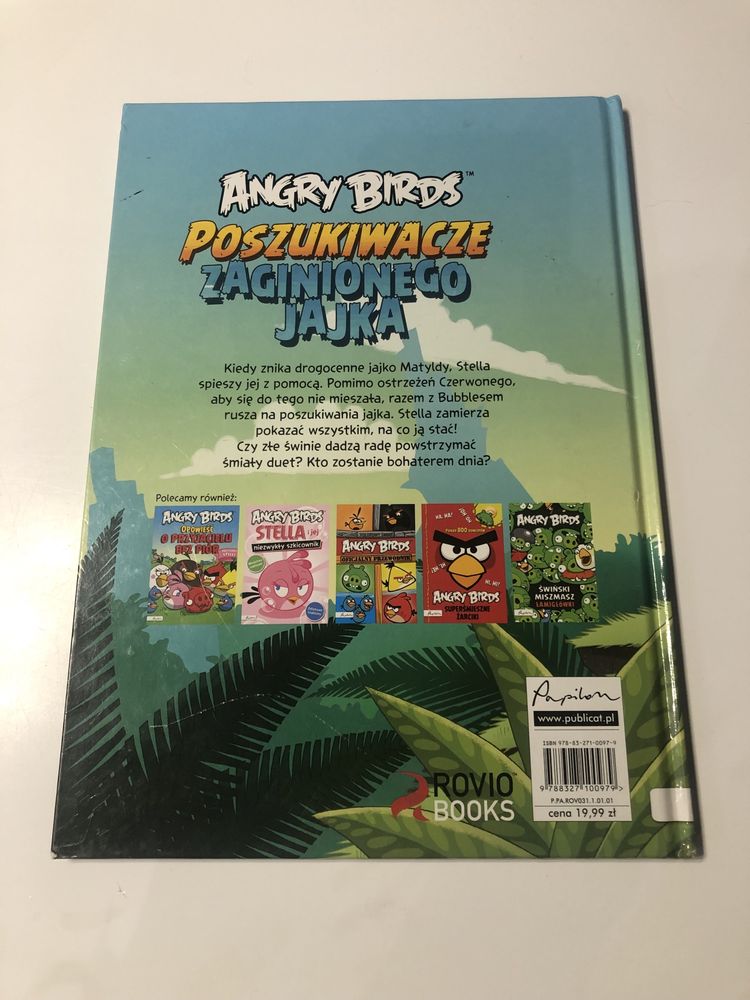 Książka Angry Birds poszukiwacze zaginionego jajka.