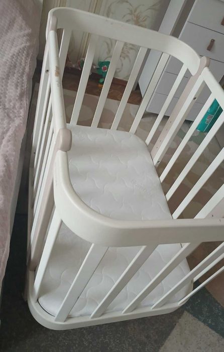 Ліжко люлька трансформер для новонародженого матрац