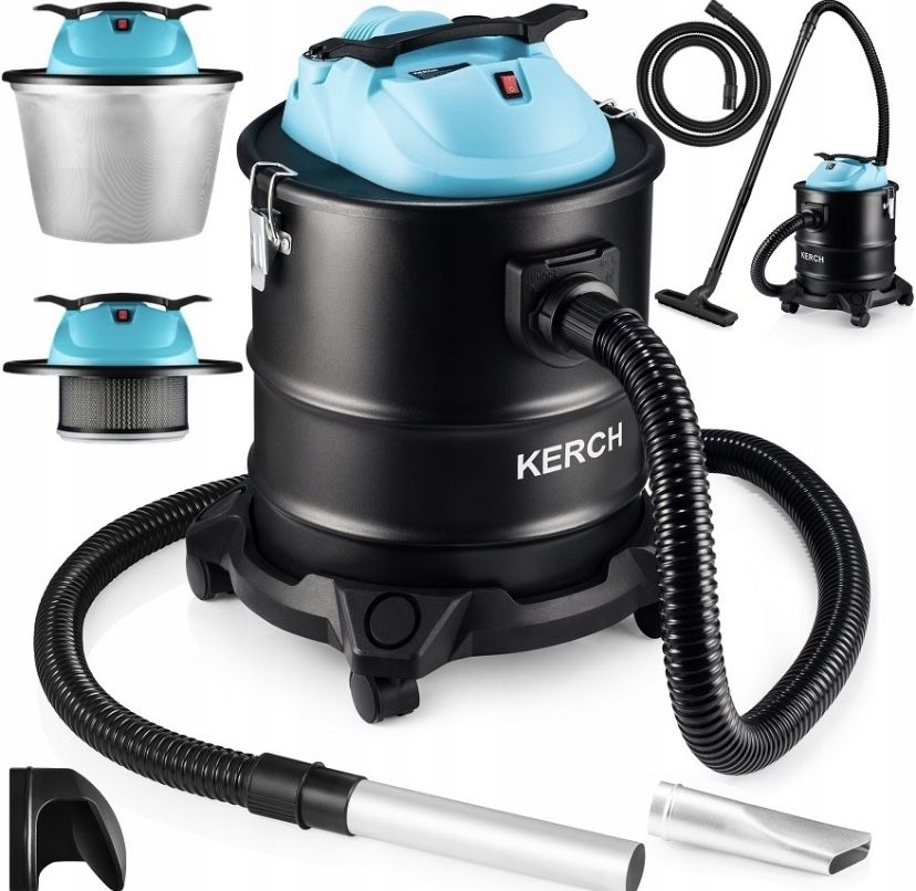 ODKURZACZ KERCH PRZEMYSŁOWY do kominka popiołu gruzu 2200 W MOCNY