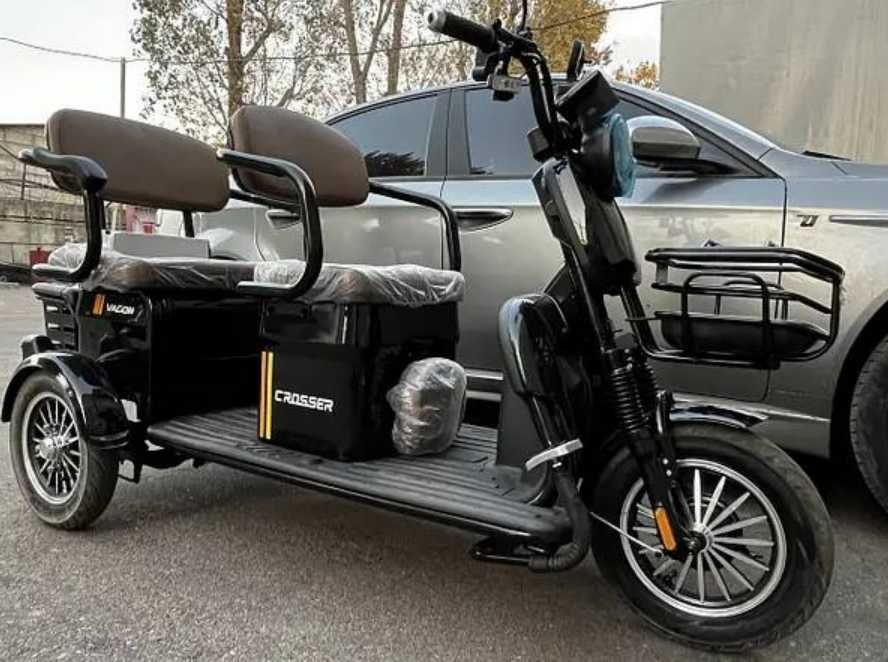 Електроскутер грузовий  трицикл Crosser новий на 1000Вт з потужною акб