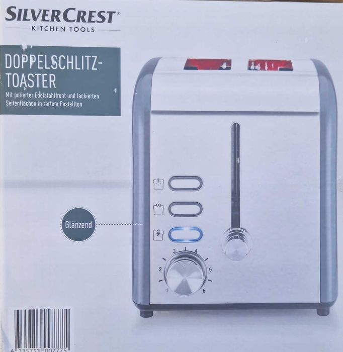 Toster SilverCrest 920 srebrnyszary 920 W