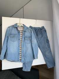 Сорочка джинсова, штани, реглан 3-4 роки
