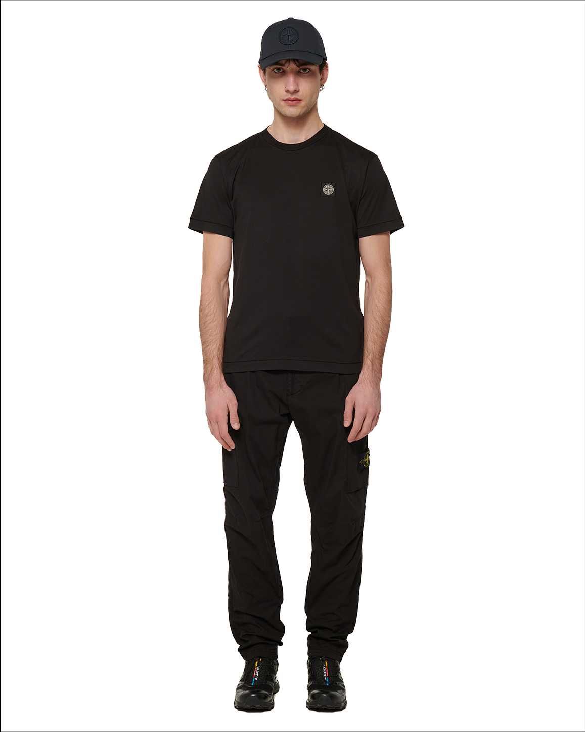 Футболка Stone Island 24113 Logo Patch T-shirt Black