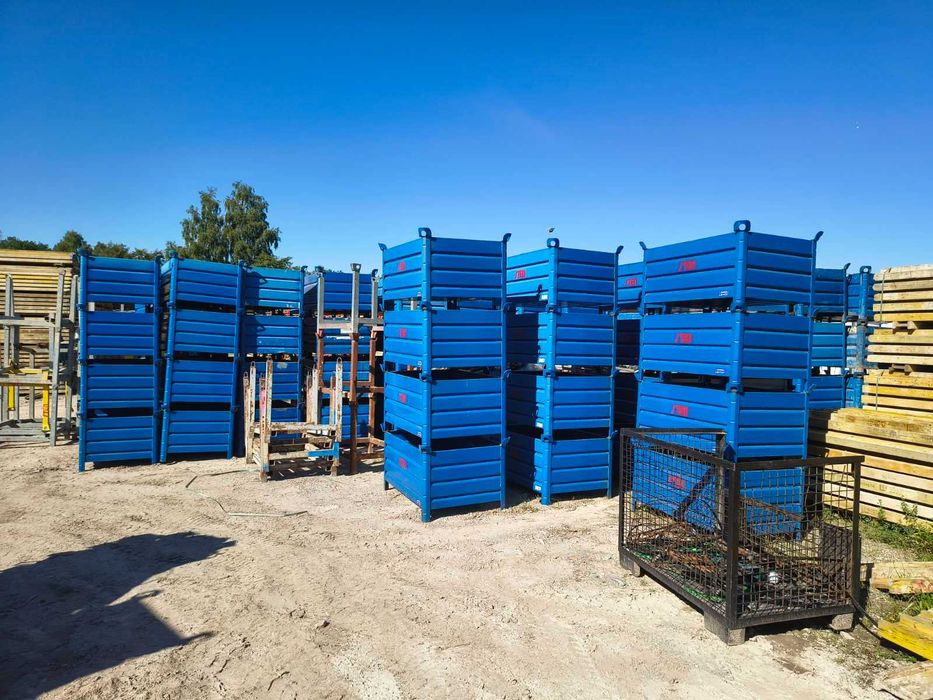 Kosz zabudowany używany 120x80 kontener Gitterbox kosz szalunkowy