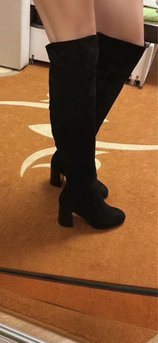 Сапоги Ботфорты Замшевые