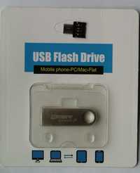 USB Flash 32 ГБ + OTG переходник Металл !!! Водонепроницаемая !