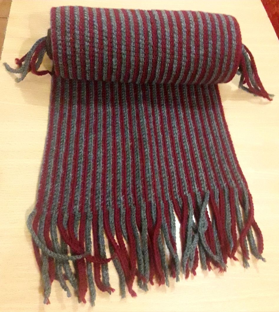 унисекс шарф/палантин серо-бордового цвета,шерсть,авторская работа