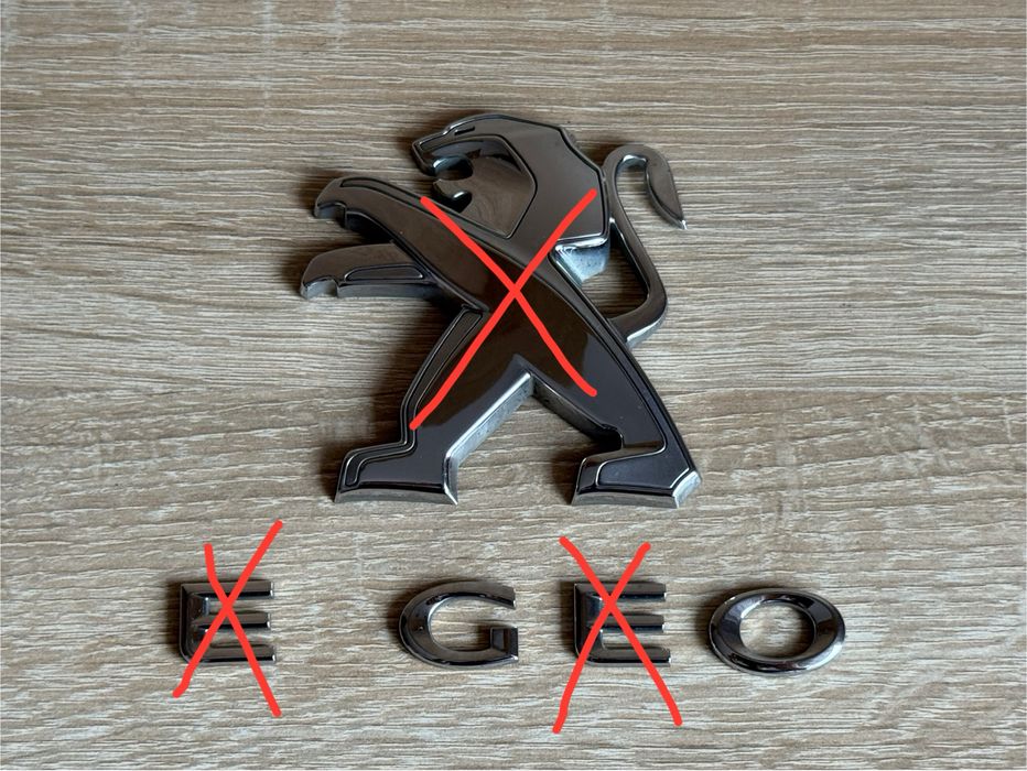 Napis, Emblemat Peugeot Logo, klapa bagażnika tył oryginał