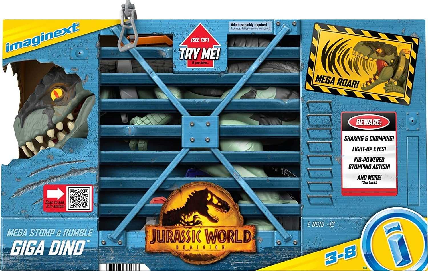 Jurassic World Dominion Giga Dinosaur Toy. Вличезний динозавр