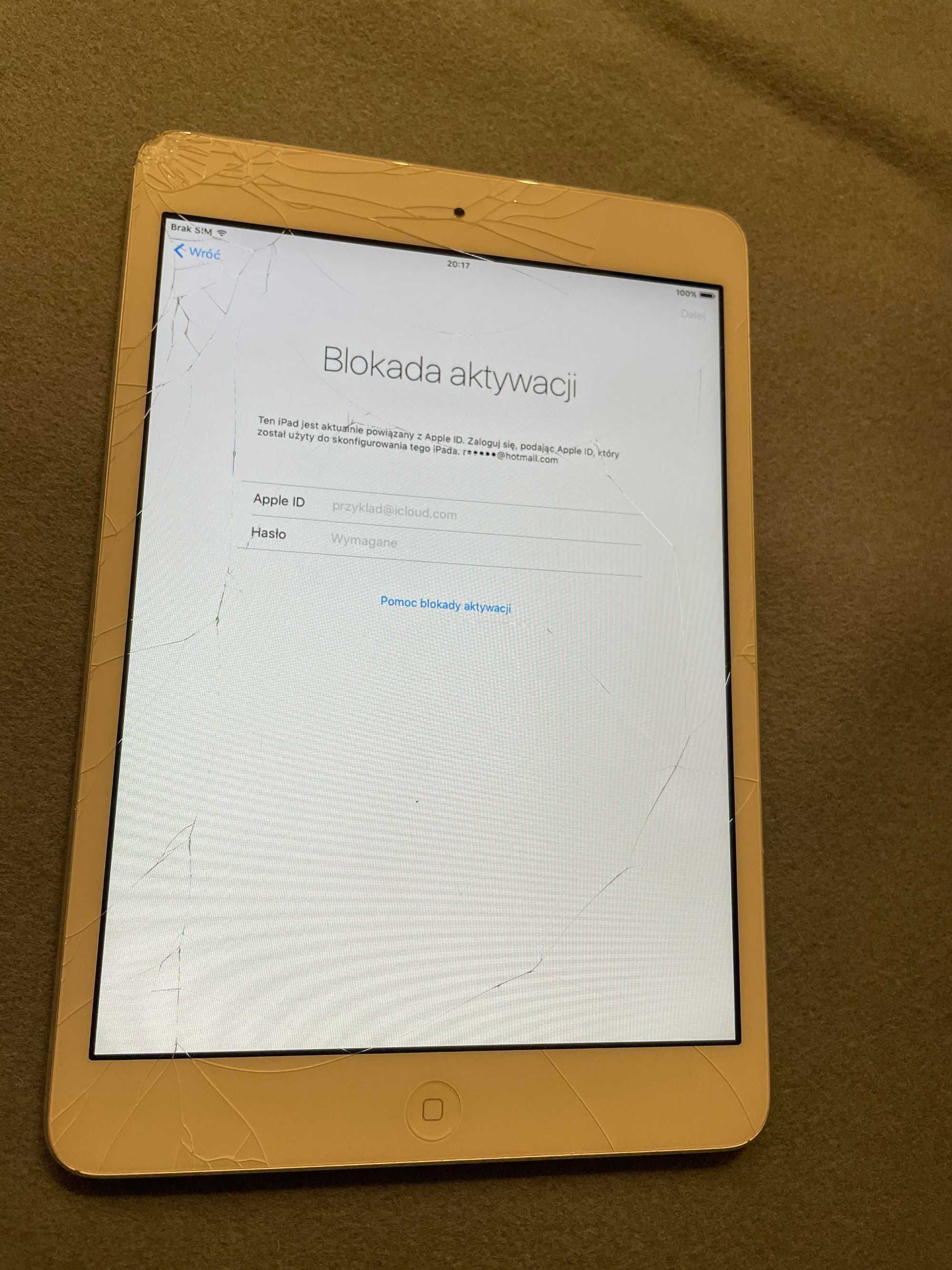 iPad Mini 16GB 3G na części sprawny LCD